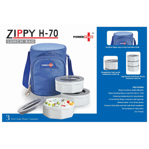 Zippy Lunch bag- 3 containers (plastic) H70