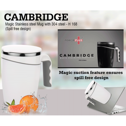 Cambridge Magic Stainless steel Mug with 304 steel Spill free design (470 ml approx) - H168