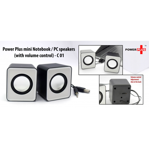 Mini Notebook / PC Speakers With Volume Control - C01