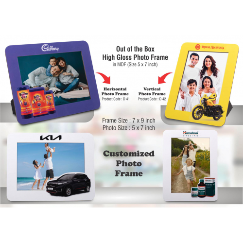 Out of the box High Gloss Photo Frame in MDF - D41