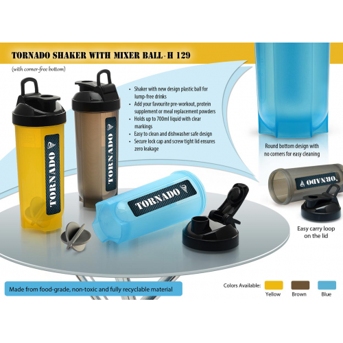 Tornado shaker with mixer ball - H129
