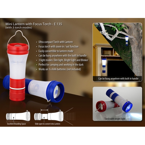 Mini Lantern with focus torch - E135