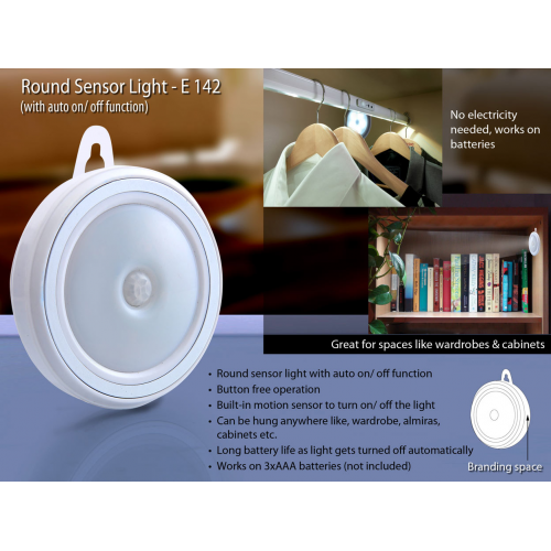 Round Sensor light (auto on/off) - E142