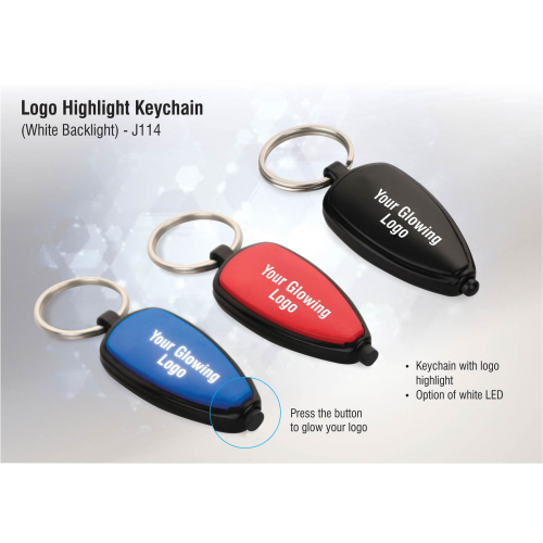 Logo highlight keychain (white backlight) - J114