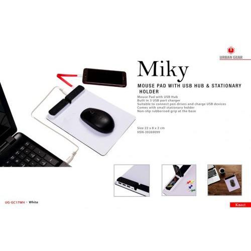 Miky MOUSEPAD with 3 port usb hub UG-GC17
