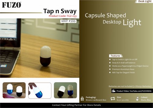 Fuzo Tap N Sway capsule shaped desktop light TGZ-253