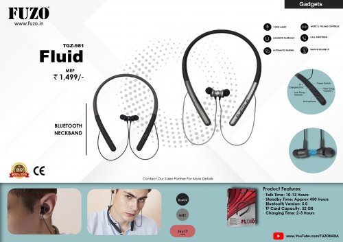 Fluid Blutooth neckband TGZ-981