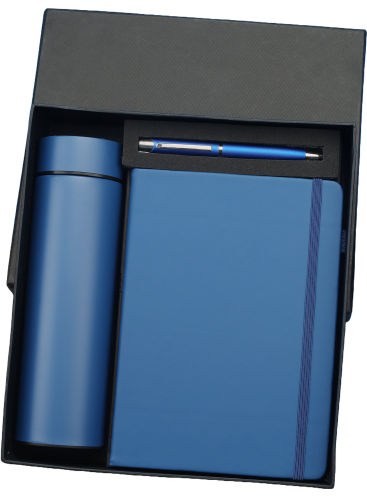 Bottle 3 in 1 Blue Diary, Pen, Temperature bottle set SR-183