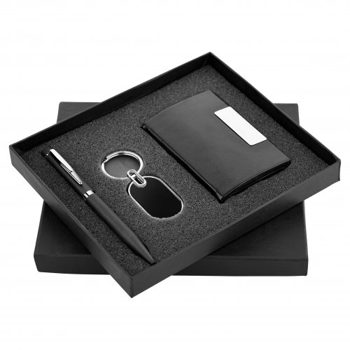 Visiting card holder with pen and key chain SR-125