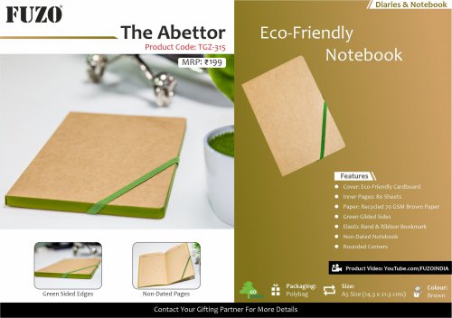 Fuzo The Abettor Eco-Friendly Notebook TGZ-315