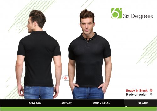 6 Degree regular fit Black