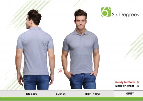 6 Degree regular fit Grey