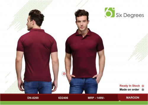 6 Degree regular fit Maroon