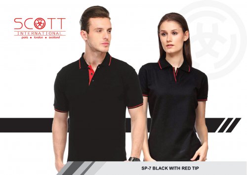 Scott Black with Red Tip T shirt