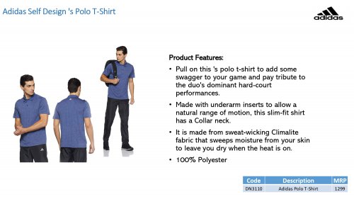 Adidas Dry fit T shirt Dark Blue DN3110