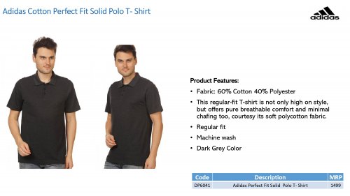 Adidas Polo T shirt Melange Grey DP6042