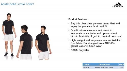 Adidas plo T-shirt Black DP6034