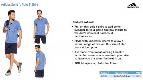 Adidas polo T shirt DN3102 Dark Blue