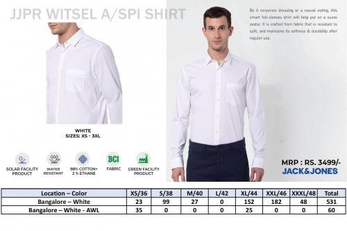 Jack and Jones JJPR witsel A-Spi Shirt White