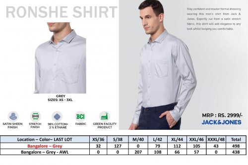 Jack and Jones Ronshe Shirt Grey