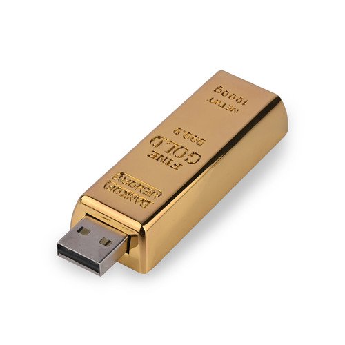Large Gold Bar Metal USB Pendrive