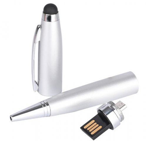 Silver 3 in 1 OTG Pen Pendrive CSO011