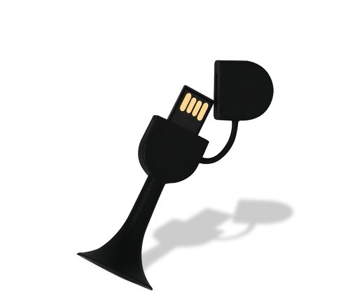 Black Rubber Stand USB Pendrive CSB603
