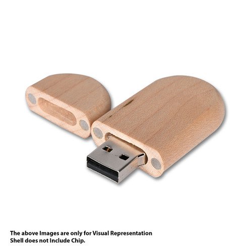 Wooden Oval Shape Pendrive CSW707