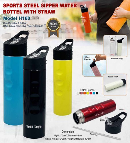 Sports Steel Sipper Bottle H-160 750 ml