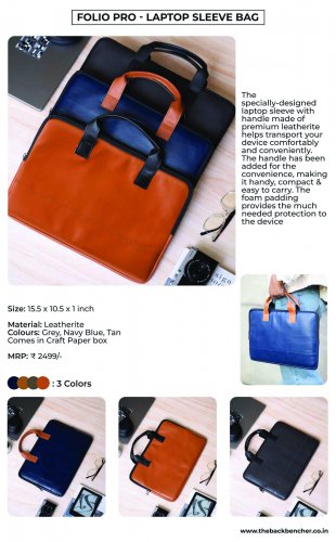 Back bencher Folip pro Laptop Sleeve bag
