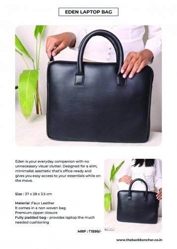 Back bencher Eden Laptop bag