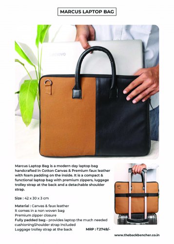 Back bencher Mercus Laptop bag