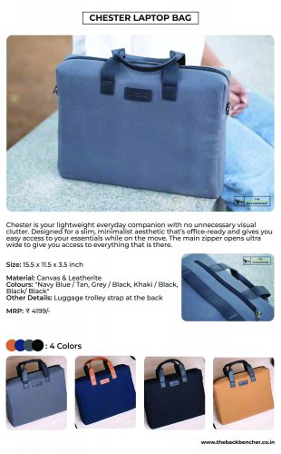 Back bencher Chester Laptop bag