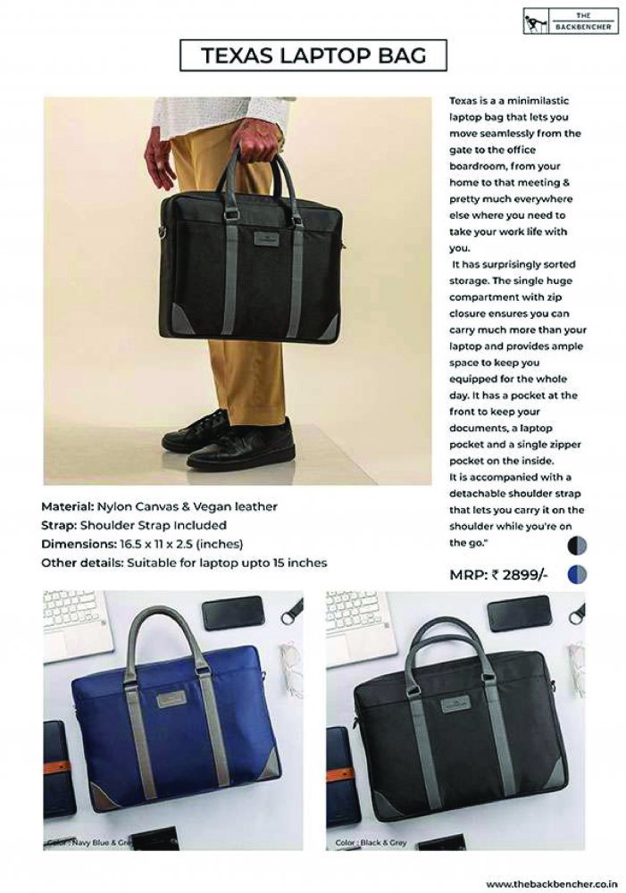 Back bencher Texas Laptop Bag