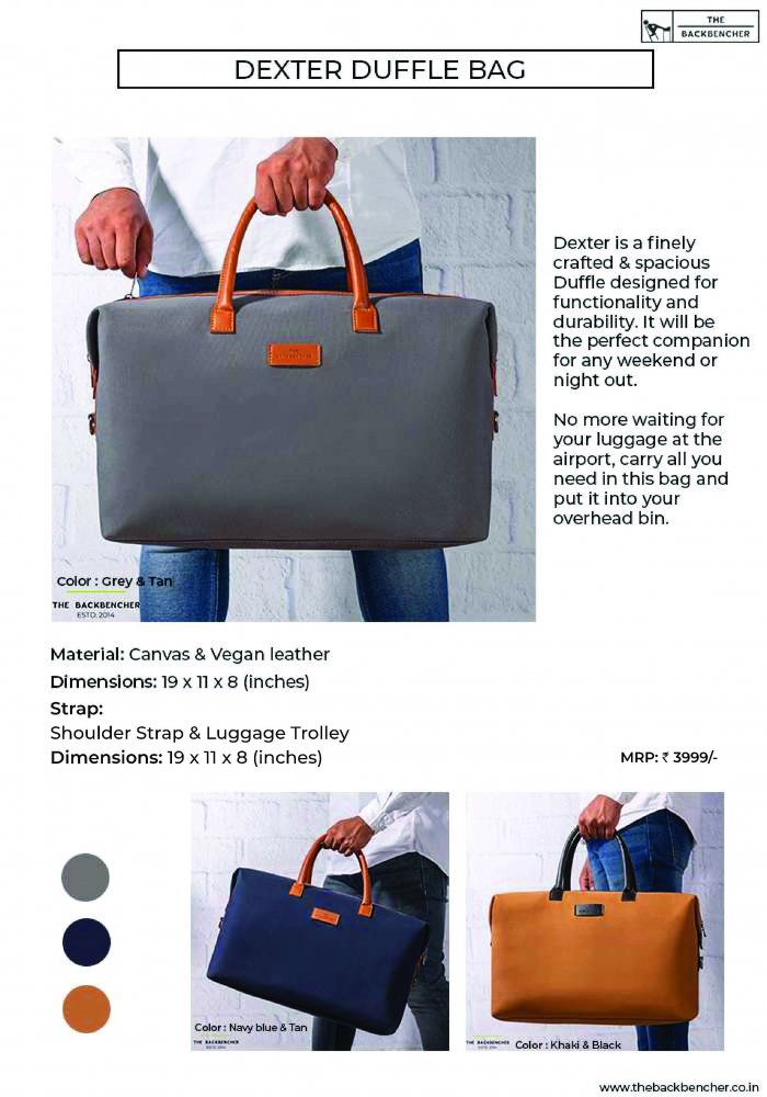 Back bencher Dexter Duffle bag