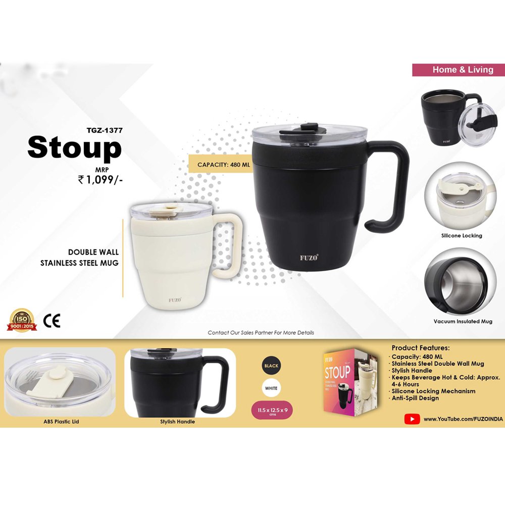 Fuzo Stoup double wall SS mug TGZ-1377