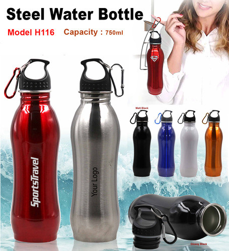 Steel Water Bottle 750 ml H-116