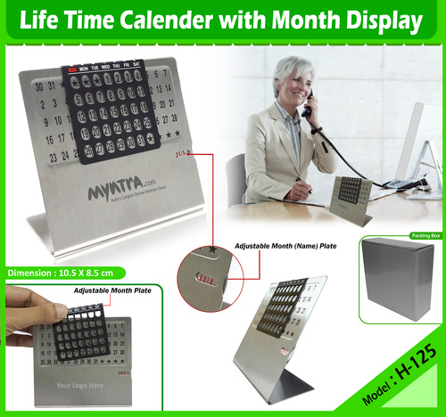 Life Time Calender with Month Display H-125