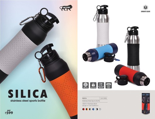 Stainless Steel Bottle With Silicon Grip - SILICA - UG-DB53