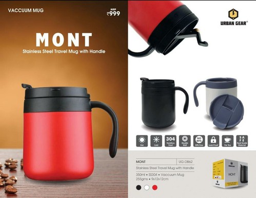 Stainless Steel Travel Mug With Handle - MONT - UG-DB62